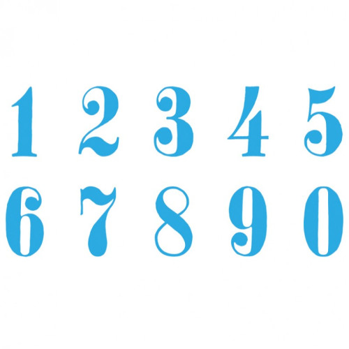 SIZZIX ПАПКИ ЗА РЕЛЕФ - NUMBERS SET