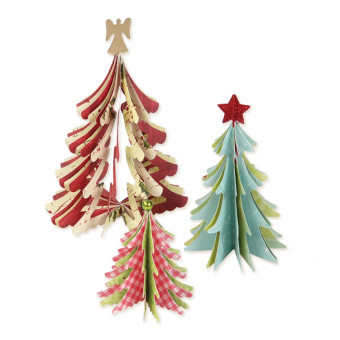 SIZZIX BIGZ ЩАНЦИ ЗА ИЗРЯЗВАНЕ - CHRISTMAS TREES, 3-D