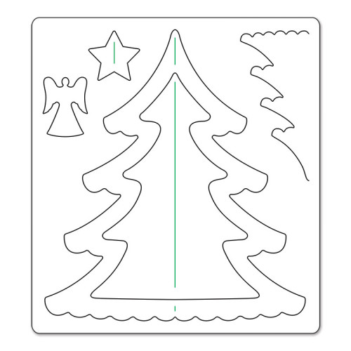 SIZZIX BIGZ ЩАНЦИ ЗА ИЗРЯЗВАНЕ - CHRISTMAS TREES, 3-D