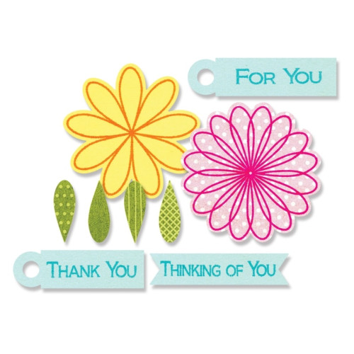 SIZZIX FRAMELITS ЩАНЦИ ЗА ИЗРЯЗВАНЕ - FLOWERS & TAGS