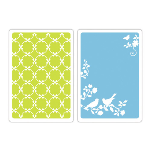 SIZZIX ПАПКИ ЗА РЕЛЕФ - SONGBIRDS & LATTICE SET
