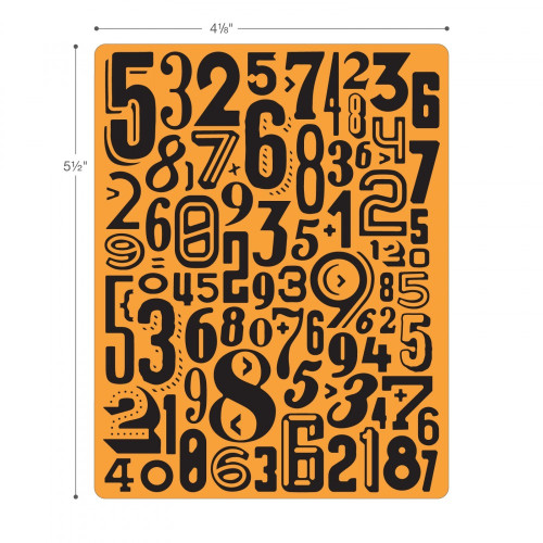 SIZZIX ПАПКИ ЗА РЕЛЕФ - NUMERIC