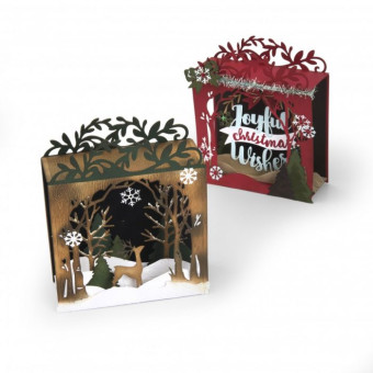 SIZZIX THINLITS ЩАНЦИ ЗА ИЗРЯЗВАНЕ - HOLIDAY SHADOW BOX