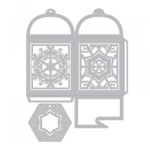 SIZZIX THINLITS ЩАНЦИ ЗА ИЗРЯЗВАНЕ - SNOWFLAKE FAVOR BOX
