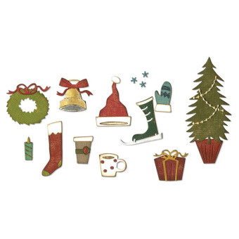 SIZZIX THINLITS ЩАНЦИ ЗА ИЗРЯЗВАНЕ - FESTIVE THINGS