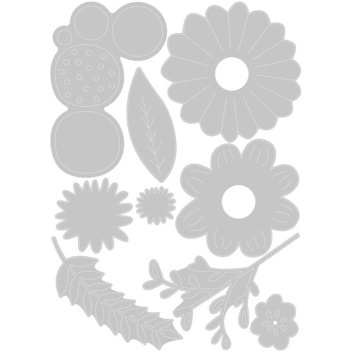 SIZZIX THINLITS ЩАНЦИ ЗА ИЗРЯЗВАНЕ - BOLD FLOWERS