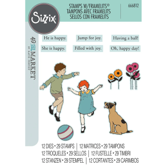 SIZZIX ЩАНЦИ ЗА ИЗРЯЗВАНЕ + ПЕЧАТИ - PLAY TIME