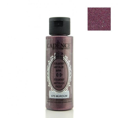 CADENCE АКРИЛНА БОЯ DIAMOND METALLIC 70 МЛ - PLUM 675
