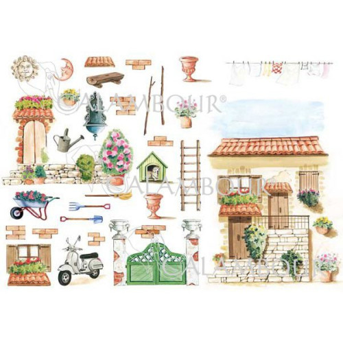 CALAMBOUR DECOUPAGE PAPER 48/33 CM - CO 17
