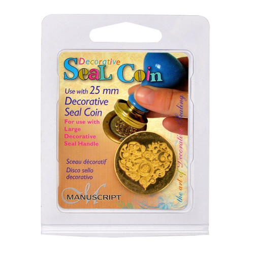 MANUSCRIPT DECORATIVE BRASS SEAL COIN MSH728ORNT