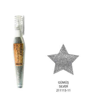 CADENCE GLITTER POWDER PEN 10 G - SILVER