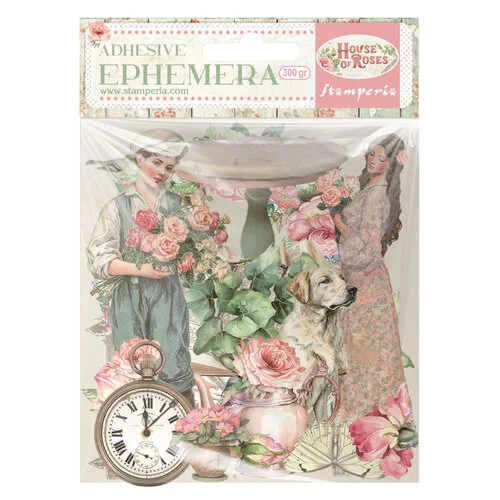 STAMPERIA HOUSE OF ROSES EPHEMERA SELF-ADHESIVE CARDSTOCK FIGURES - DFLCT80