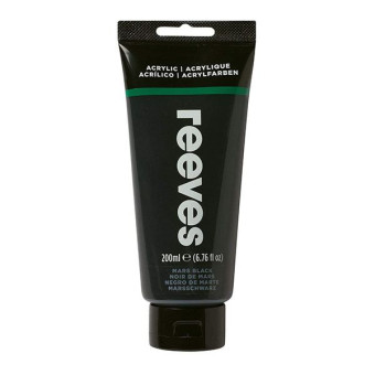 REEVES АКРИЛНА БОЯ 200 МЛ - MARS BLACK 8381630