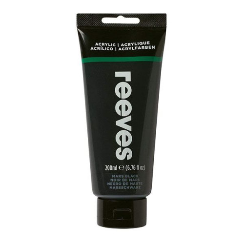 REEVES ACRYLIC PAINT 200 ML - MARS BLACK 8381630