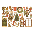 STAMPERIA SILENT NIGHT EPHEMERA САМОЗАЛЕПВАЩИ КАРТОНЕНИ ФИГУРКИ - DFLCT88