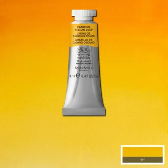 W&N АКВАРЕЛНА БОЯ PROFESSIONAL 14 МЛ - CADMIUM YELLOW DEEP