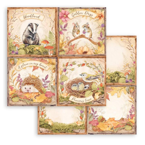 STAMPERIA WOODLAND DESIGNER PAPER 30.5/30.5 CM - SBB962