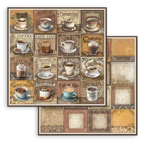 STAMPERIA COFFEE AND CHOCOLATE КАРТОН 30,5/30,5 СМ - SBB968
