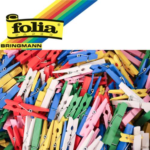 FOLIA ДЪРВЕНИ ЩИПКИ ЗА ДЕКОРАЦИЯ 2.5 СМ ЦВЕТНИ