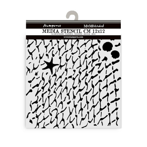 STAMPERIA SILENT SEA TEMPLATE 12 X 12 CM-KSTDS-39