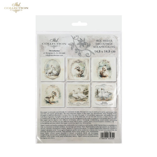 ITD COLLECTION MINI RICE PAPER К-КТ 6БР 14.8X14.8CM - RSM162
