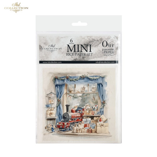 ITD COLLECTION MINI RICE PAPER SET 6PCS 14.8X14.8CM - RSM192