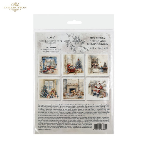 ITD COLLECTION MINI RICE PAPER SET 6PCS 14.8X14.8CM - RSM192
