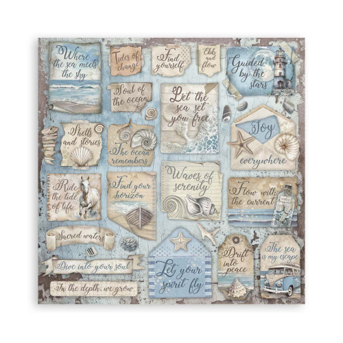 STAMPERIA SILENT SEA BLOCK OF PAPER 30.5/30.5CM-SBBL169