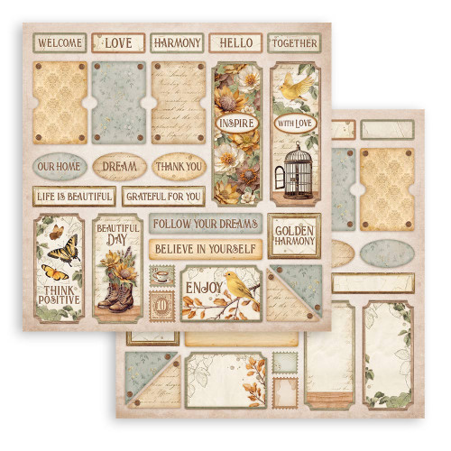 STAMPERIA BLOCK DESIGNER PAPER 20.3/20.3 CM - SBBS114