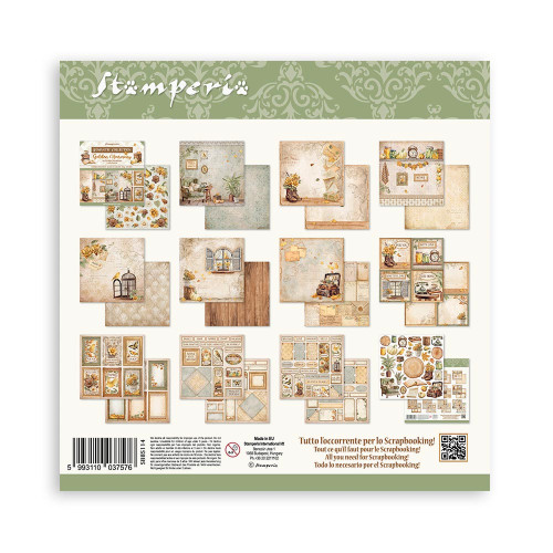 STAMPERIA BLOCK DESIGNER PAPER 20.3/20.3 CM - SBBS114