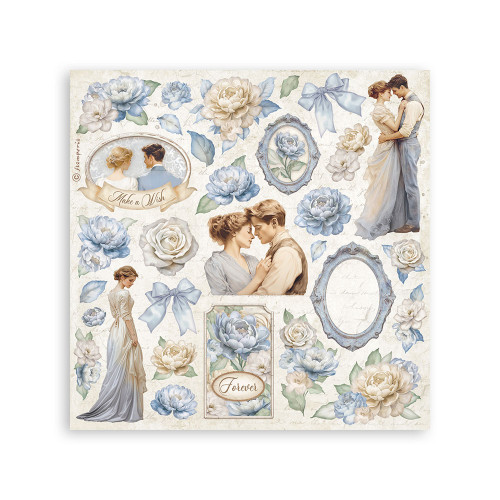 STAMPERIA TIMELESS STICKERS 16.5/16.5 CM - SBSTK02