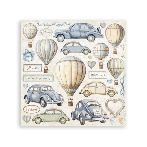 STAMPERIA TIMELESS STICKERS 16.5/16.5 CM - SBSTK02