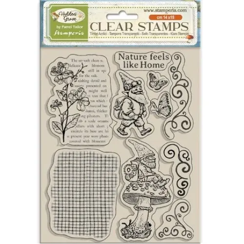 STAMPERIA HIDDEN GROVE SILICONE STAMP 14/18CM - WTK216