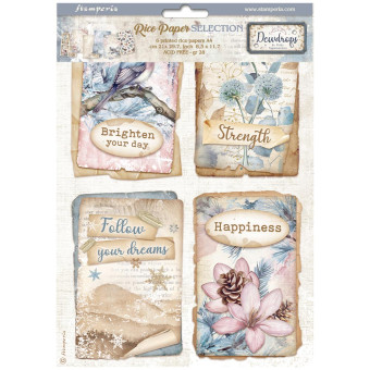 STAMPERIA DEWDROPS ХАРТИЯ SELECTION 6БР. А4 DFSA4XDD