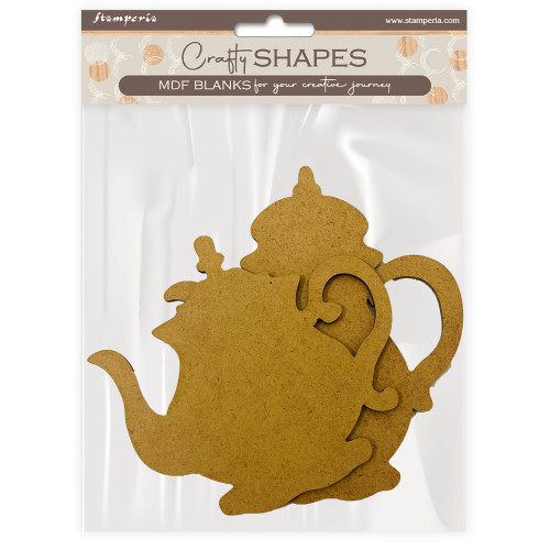 STAMPERIA HOUSE OF ROSES МДФ ЕЛЕМЕНТИ TEA POT - KLSM42