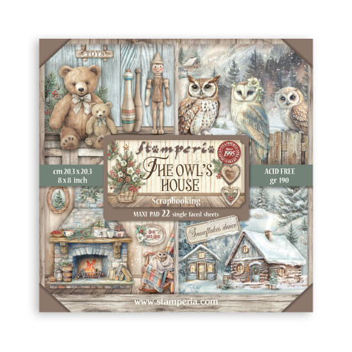 STAMPERIA THE OWL'S HOUSE BLOCK 20.3/20.3 CM -SBBSXB16