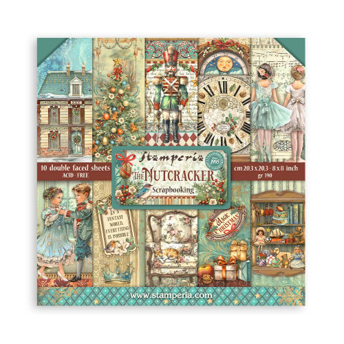 STAMPERIA THE NUTCRACKER BLOCK 20.3/20.3 CM - SBBS112