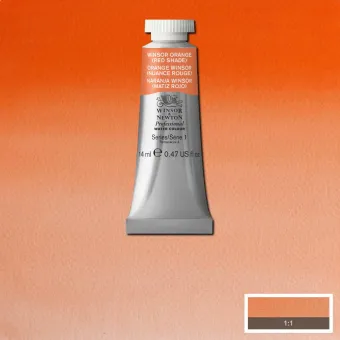 W&N АКВАРЕЛНА БОЯ PROFESSIONAL 14 МЛ. - WINSOR ORANGE RED