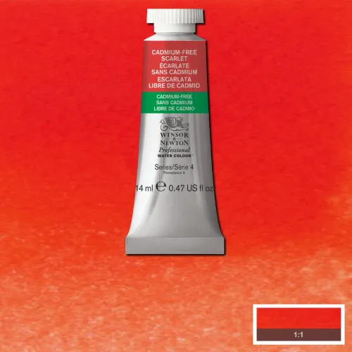 W&N АКВАРЕЛНА БОЯ PROFESSIONAL 14 МЛ - CADMIUM FREE SCARLET