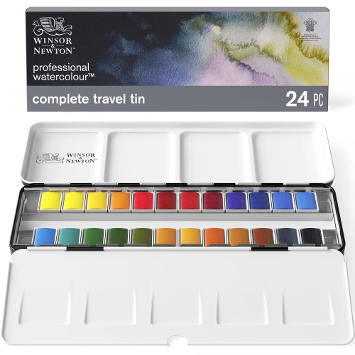 W&N АКВАРЕЛНА БОЯ PROFESSIONAL TRAVEL TIN 24 ЦВ
