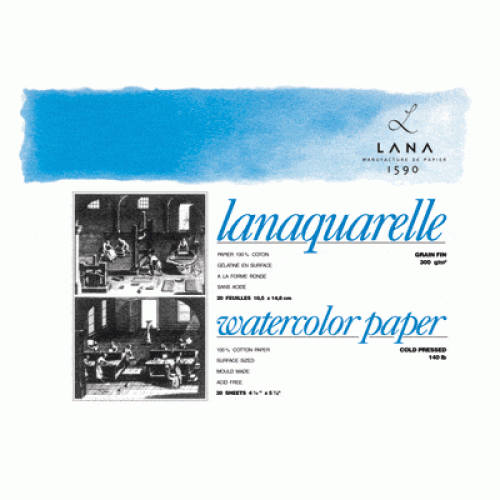 LANA СКИЦНИК LANAQUARELLE GRAIN FIN 300 ГР 360/510