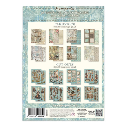 STAMPERIA SYMPHONY JUNK JOURNAL ФОКУС ТОЧКИ 8 ГРЪБЧЕТА И 8 СТРАНИЦИ С ИЗРЕЗКИ - SBJKS03