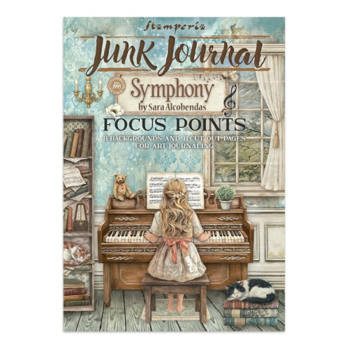 STAMPERIA SYMPHONY JUNK JOURNAL ФОКУС ТОЧКИ 8 ГРЪБЧЕТА И 8 СТРАНИЦИ С ИЗРЕЗКИ - SBJKS03