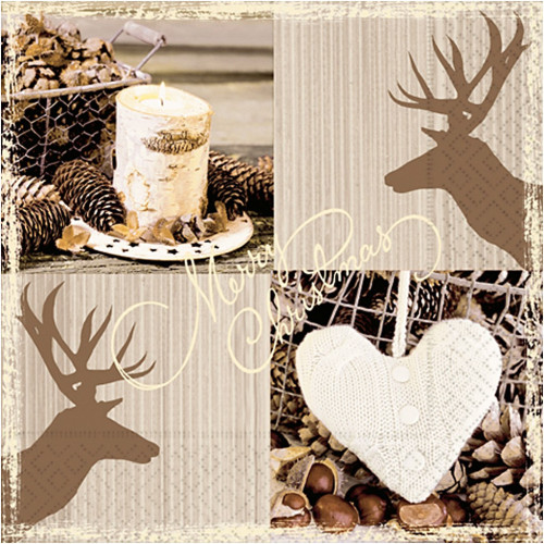 CREATIVE DECOUPAGE NAPKINS 3 LAYERS - NATURAL CHRISTMAS