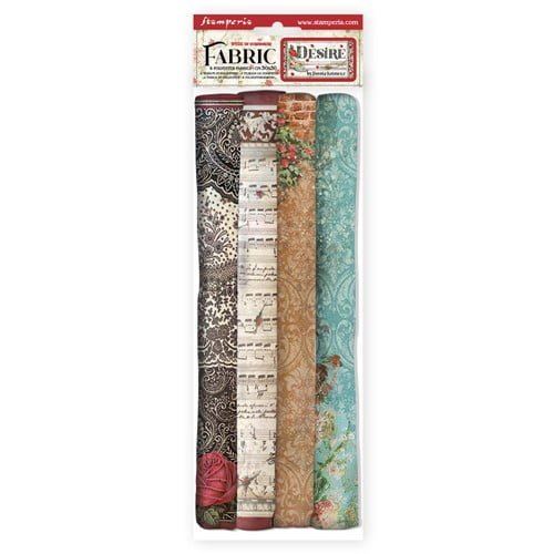 STAMPERIA POLYESTER FABRICS 30X30CM 4PCS SBPLT04