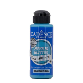 CADENCE АКРИЛНА БОЯ GLITTER HYBRID 120МЛ - TURQUOISE HSG-041