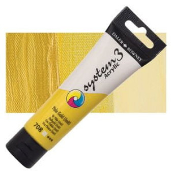 DALER ROWNEY АКРИЛНА БОЯ SYSTEM 3 59 МЛ - PALE GOLD 708