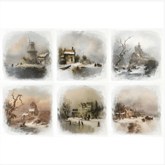 ITD COLLECTION MINI RICE PAPER SET 6 PCS 14.8X14.8CM - RSM089