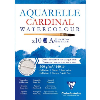 CLAIREFONTAINE СКИЦНИК CARDINAL COLD PRESSED A4 300ГР. 10Л
