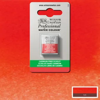 W&N АКВАРЕЛНА БОЯ PROFESSIONAL H/PAN - CADMIUM FREE SCARLET